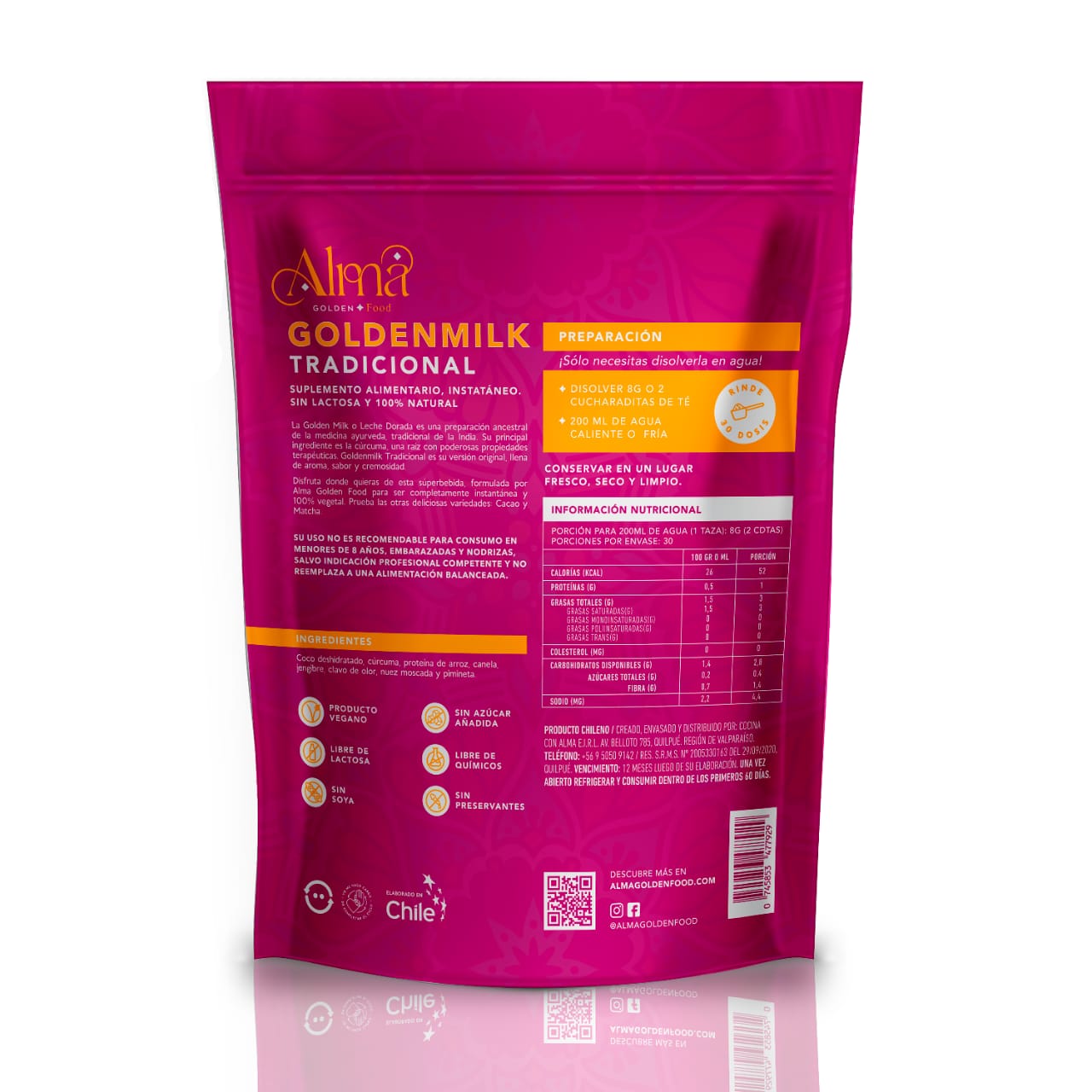 Goldenmilk Tradicional 240 gr Leche Dorada