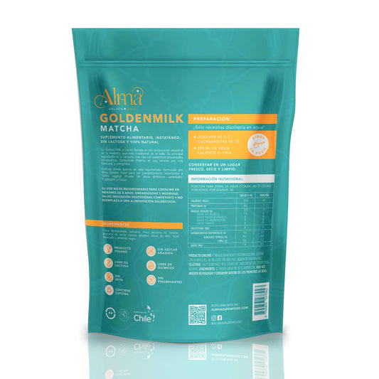 Goldenmilk Matcha 240 gr - Leche Dorada