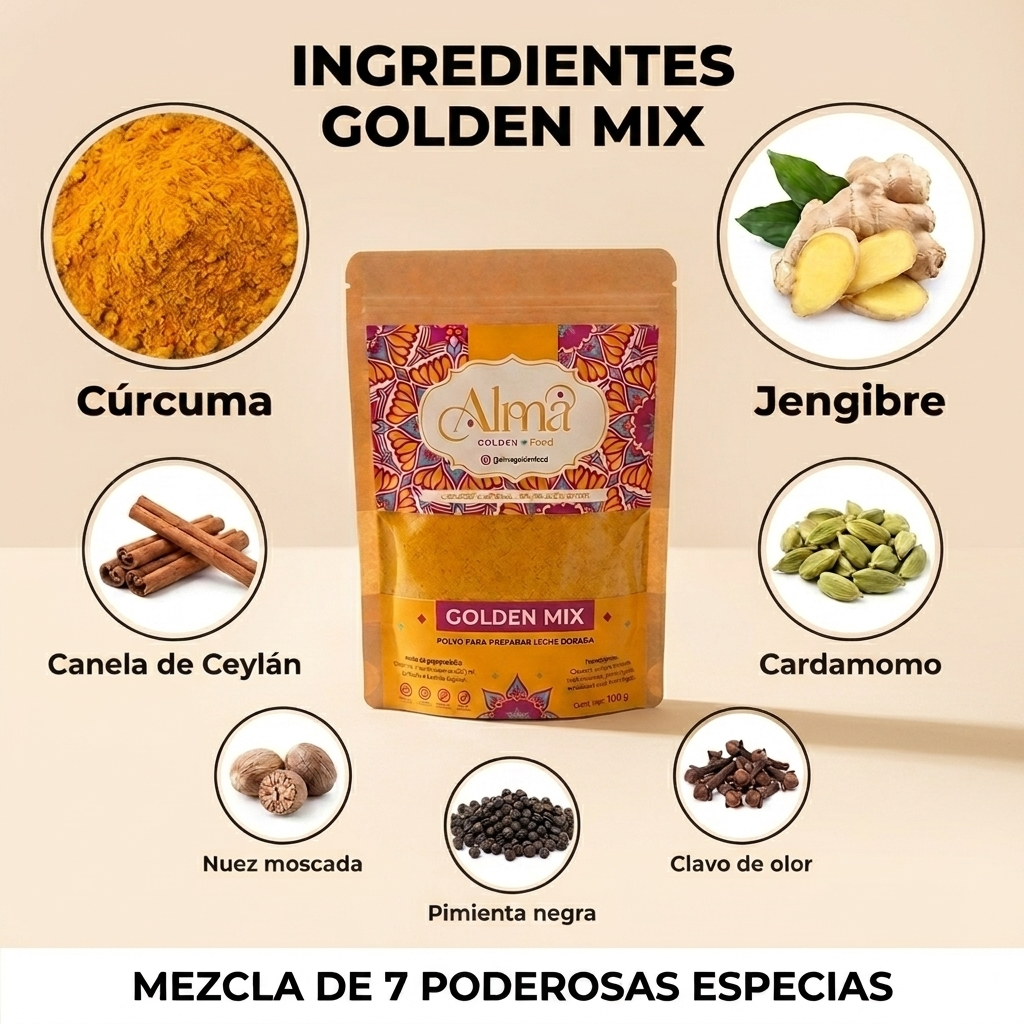 Golden Mix Alma 100g - Mix Dorado con Cúrcuma y Especias