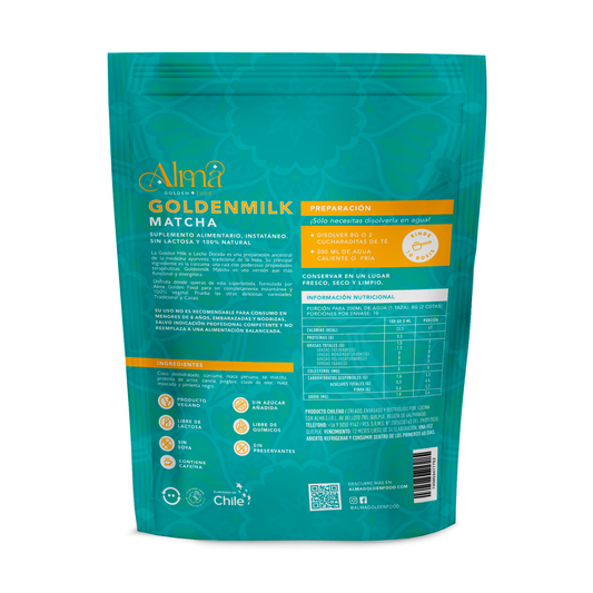 Golden Milk Matcha 80 gr. Leche Dorada