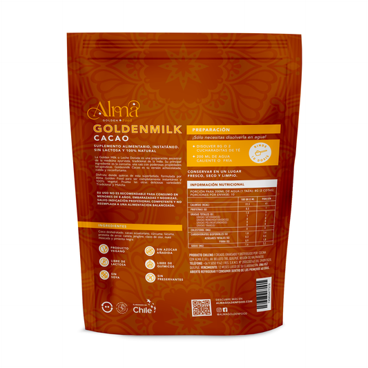 Golden Milk Cacao 80 gr. - Leche Dorada